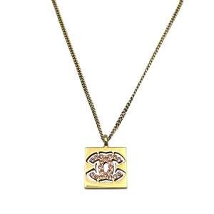 Chanel Cc Logo Pendant Necklace Metal #244079C69B